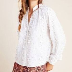 Anthropologie Seen Kept Worn Jeanette Blouse In Pink Size 4.A38
